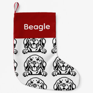 Beagle Hundsocken Maßgeschneiderte Hundesocken - P Kleiner Weihnachtsstrumpf