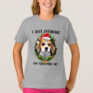 Beagle I gerade Freaking Liebe Weihnachten Weihnac T-Shirt
