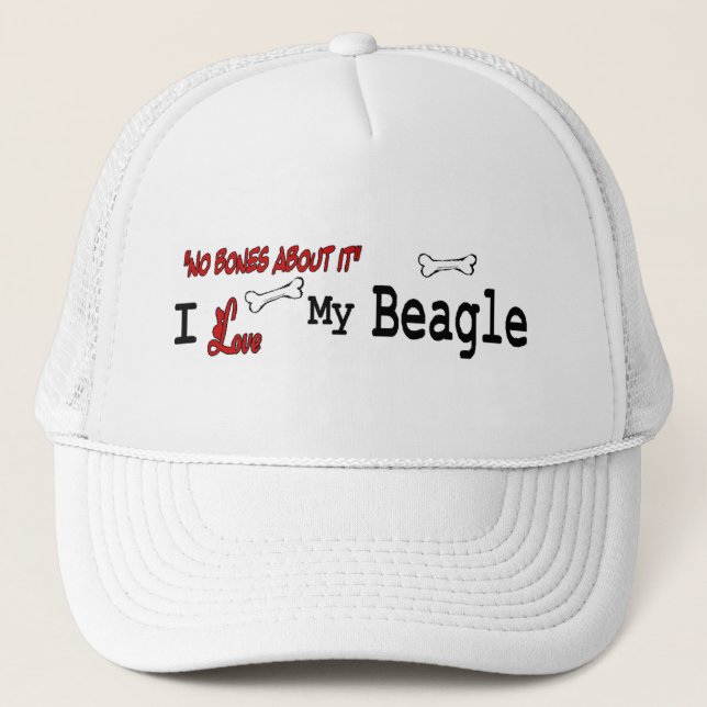 Beagle (I Liebe) Hut Truckerkappe (Vorderseite)