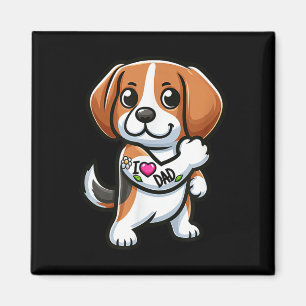 Beagle I Liebe Vater Funny Dog Tattoo _1 Magnet