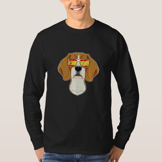 Beagle I Spain Sunglasses I Spanish Flag T-Shirt (Vorderseite)