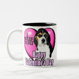 Beagle I Wuf Zweifarbige Tasse