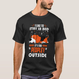 Beagle im Bett sein zu Volk im Freien T-Shirt