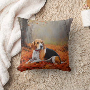 Beagle im Herbst Leaves Fall Inspiriert Kissen