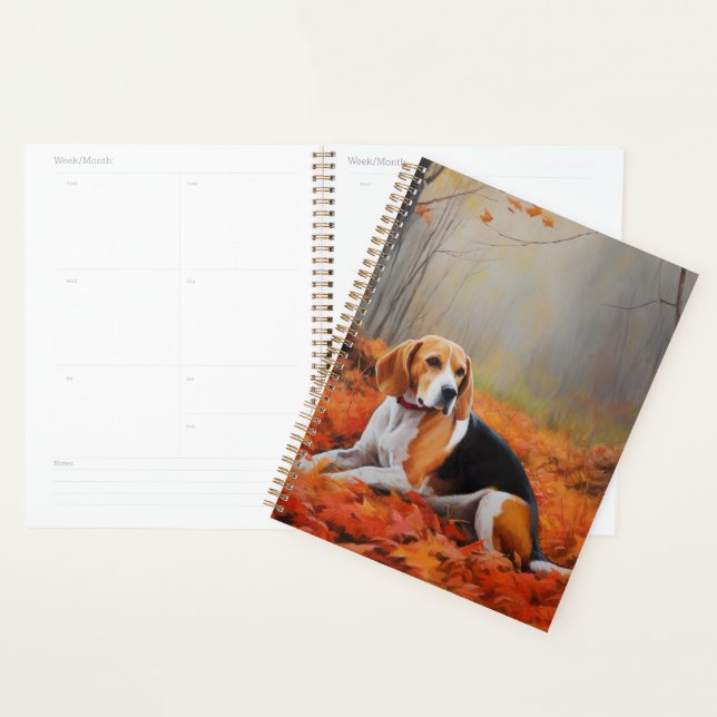 Beagle im Herbst Leaves Fall Inspiriert Planer (Anzeige)