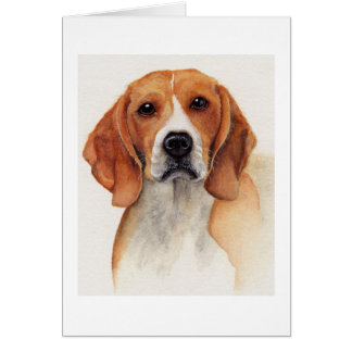 Beagle in Aquarellfarbe gestrichen