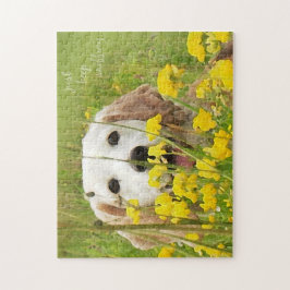 Beagle in Blume behalte nur, Ermutigung zu erstick Puzzle