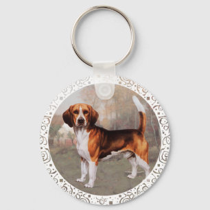 Beagle in Ländereinstellungen Schlüsselanhänger