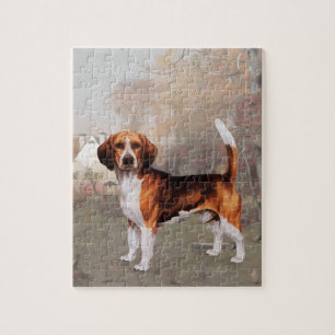 Beagle in ländlicher Umgebung Puzzle