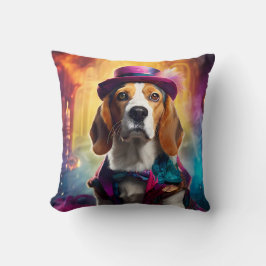 Beagle in lebendiger Kostüm Kissen
