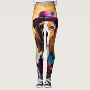 Beagle in lebendiger Kostüm Leggings