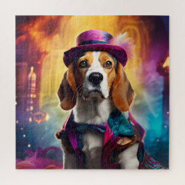Beagle in lebendiger Kostüm Puzzle