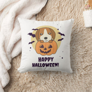 Beagle in Pumpkin Sweet Hunde glückliche Halloween Kissen