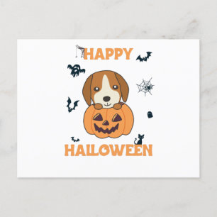 Beagle in Pumpkin Sweet Hunde glückliche Halloween Postkarte
