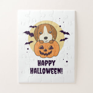 Beagle in Pumpkin Sweet Hunde glückliche Halloween Puzzle
