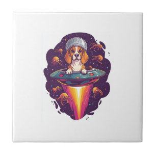 Beagle � Intergalaktisches Hunde-Treffen Fliese