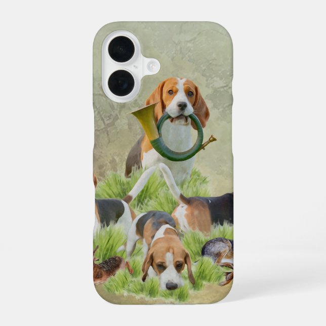 Beagle iPhone 16 Hülle (Rückseite)