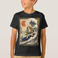 Beagle japanisches Surfen Kanagawa Welle lustiger 