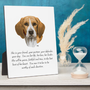 Beagle Keepake Fotoplatte