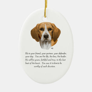 Beagle Keepake MALE Keramikornament