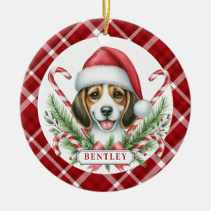 Beagle-Keramik-Kreisornament Keramik Ornament