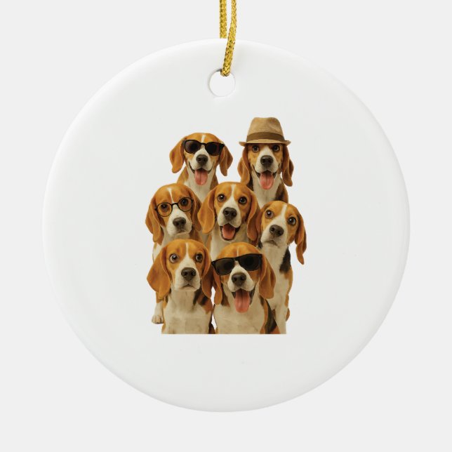 Beagle Keramik Ornament (Vorne)