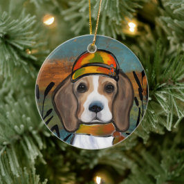 Beagle Keramik Ornament