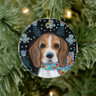 Beagle Keramik Ornament