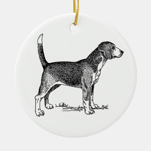 Beagle Keramikornament (Vorne)