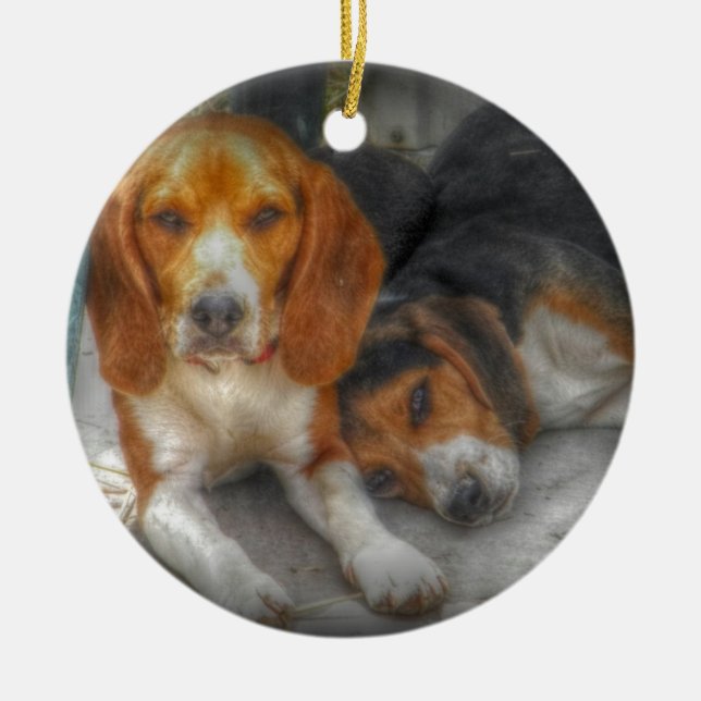 Beagle Keramikornament (Vorne)