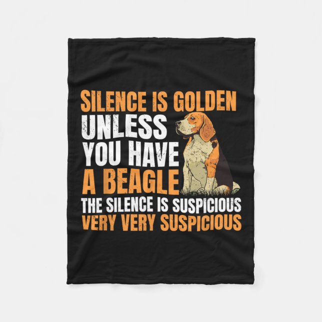 Beagle Kleiner Hund Jagd Haustierzüchter Stille Fleecedecke (Vorderseite)