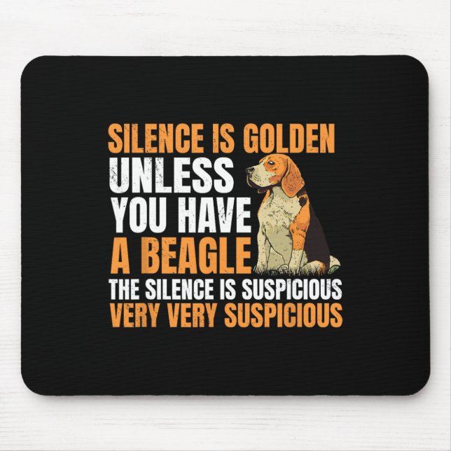 Beagle Kleiner Hund Jagd Haustierzüchter Stille Mousepad (Vorne)