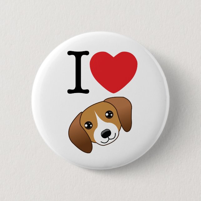 Beagle-Knopf Button (Vorderseite)