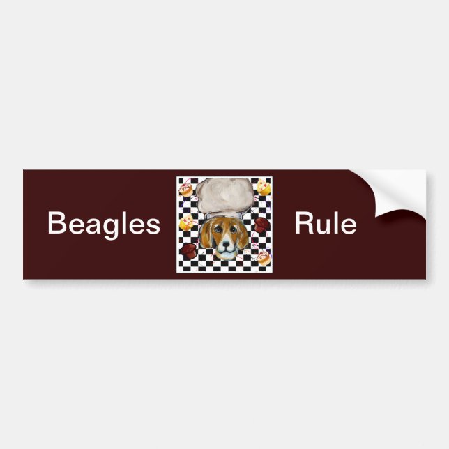 Beagle Koch Autoaufkleber (Vorne)