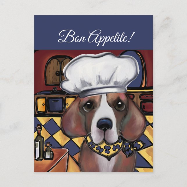 BEAGLE KOCH FEIERTAGSPOSTKARTE (Vorderseite)