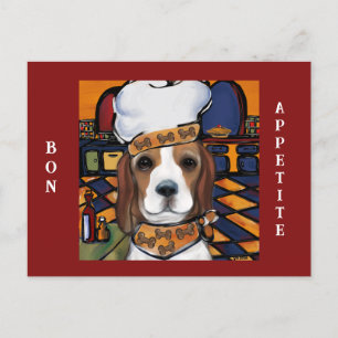 Beagle-Koch Postkarte