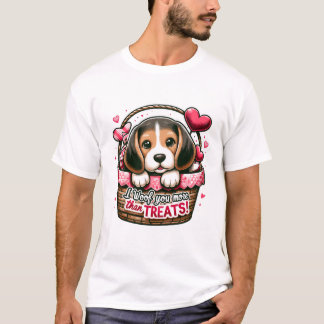 Beagle Korb der Liebe - Paws und Herzliche Wünsche T-Shirt