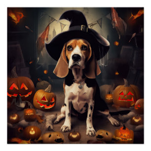 Beagle-Kürbisse Halloween Gruselig Poster