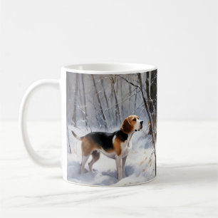 Beagle lässt es Weihnachten schneien Kaffeetasse
