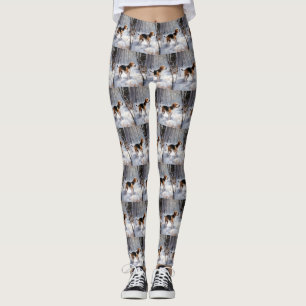 Beagle lässt es Weihnachten schneien Leggings