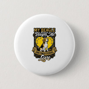 Beagle lehrte mich bedingungslose Liebe Hundeherz Button