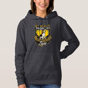 Beagle lehrte mich bedingungslose Liebe Hundeherz  Hoodie