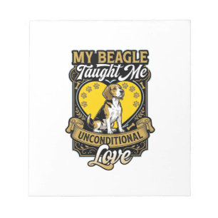 Beagle lehrte mich bedingungslose Liebe Hundeherz  Notizblock
