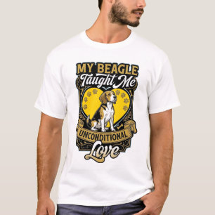 Beagle lehrte mich bedingungslose Liebe Hundeherz T-Shirt