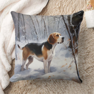 Beagle Let It Snow Weihnachten Kissen