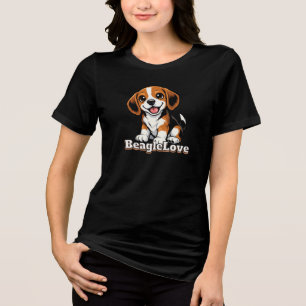 Beagle Liebe Hunde Liebhaber Tri-Blend Shirt