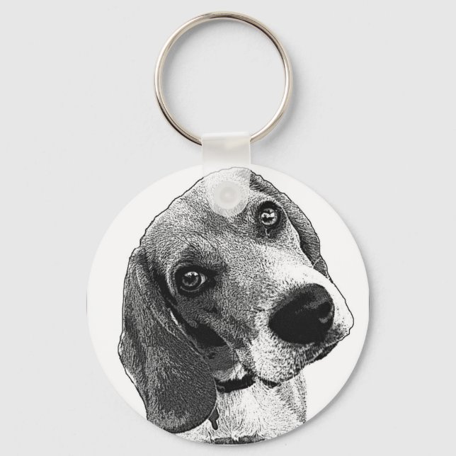 Beagle Liebe Schlüsselanhänger (Vorderseite)