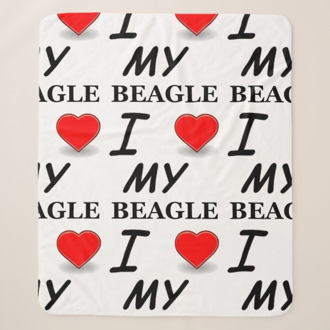 Beagle Liebe Sherpadecke (Vorderseite)