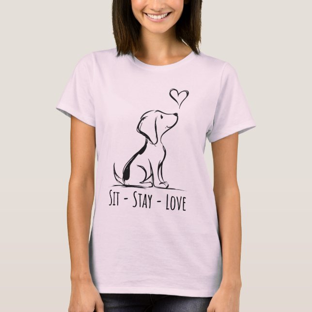 Beagle Liebe T-Shirt (Vorderseite)