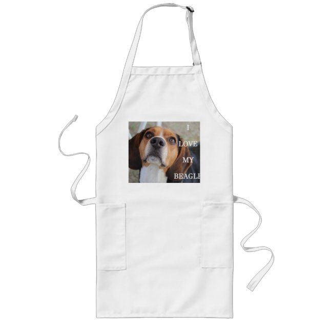 Beagle Liebe w pinsenrot Lange Schürze (Vorne)